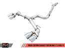 AWE Track Exhaust w/4" Chrome Tips 2018-19 Volkswagen Golf R Mk7.5