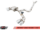AWE SwitchPath Exhaust w/4" Black Tips 2018-19 Volkswagen Golf R Mk7.5