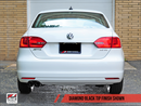 AWE Track Exhaust w/3.5" Black Tips 2011-13 Volkswagen Mk6 Jetta 2.5
