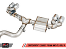 AWE SwitchPath Exhaust w/4" Black Tips 2018-19 Volkswagen Golf R Mk7.5