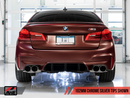 AWE Tuning 2018-19 BMW M5 (F90) 4.4T AWD SwitchPath Axle-Back Exhaust System with Chrome Silver Tips-MGC Suspensions