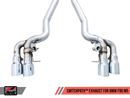 AWE Tuning 2018-19 BMW M5 (F90) 4.4T AWD SwitchPath Axle-Back Exhaust System with Chrome Silver Tips-MGC Suspensions