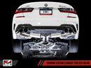 AWE Tuning 2019+ BMW M340i (G20) Non-Resonated Touring Edition Exhaust System with Quad Diamond Black Tips-MGC Suspensions