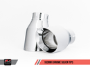 AWE Tuning Audi B9 A4 Touring Edition Exhaust Dual Outlet - Chrome Silver Tips (Includes DP) - MGC Suspensions