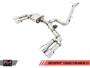 AWE Tuning 2015-20 Audi S3 (8V) SwitchPath Exhaust System with 102mm Chrome Silver Tips.-MGC Suspensions