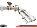 AWE Tuning 2015-20 Audi S3 (8V) SwitchPath Exhaust System with 102mm Chrome Silver Tips.-MGC Suspensions