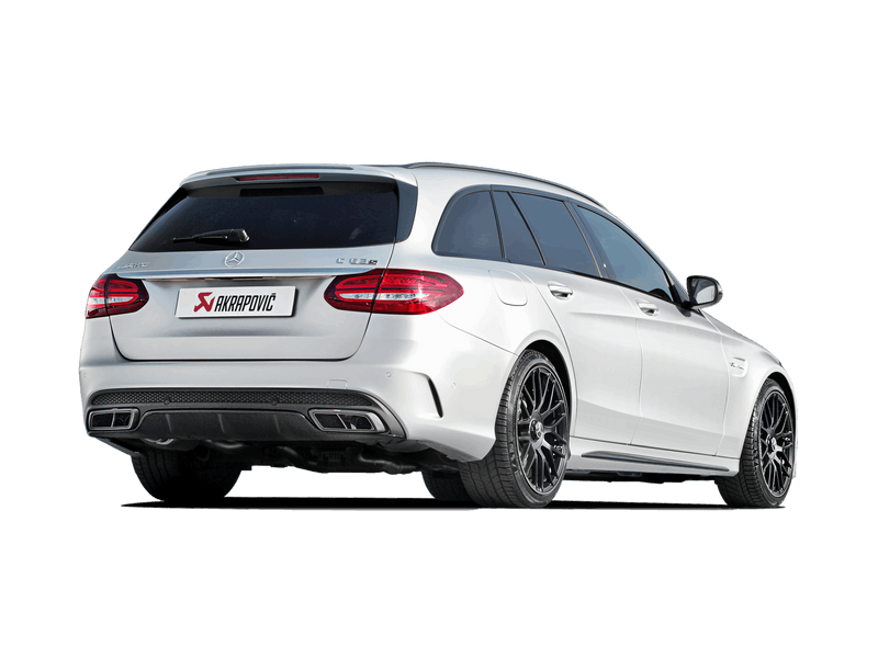 Akrapovic Evolution Titanium Exhaust w/Carbon Tips & Link Pipe 2015-18 AMG C63 Estate