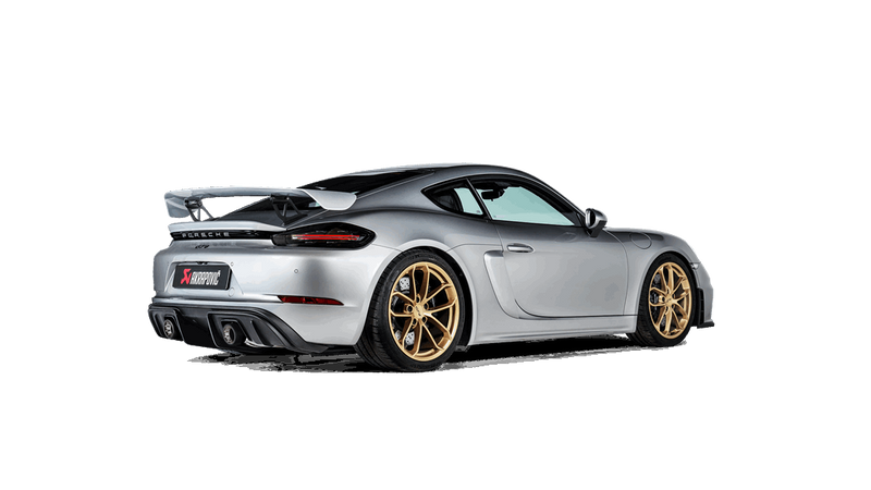 Akrapovic 2020+ Porsche Cayman GT4 (718) Black Coated Titanium Exhaust Tips - MGC Suspensions