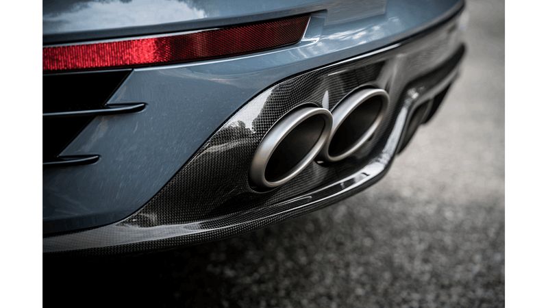 Akrapovic 2016-17 Porsche 911 Turbo/Turbo S (991.2) Slip-On Line Titanium Exhaust System with Tips & Gloss Diffuser - MGC Suspensions