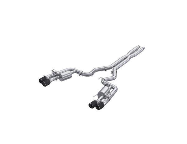 MBRP Armor Pro Cat-Back Exhaust w/4" Carbon Fiber Tips 2024 Ford Mustang GT