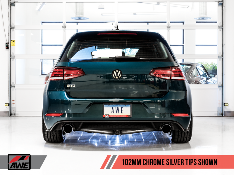 AWE Touring Exhaust w/4"Chrome Tips 2018-21 Volkswagen GTI MK7.5 2.0T