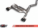 AWE Touring Exhaust w/Quad 80mm Black Tips 2012-16 BMW 328i/428i