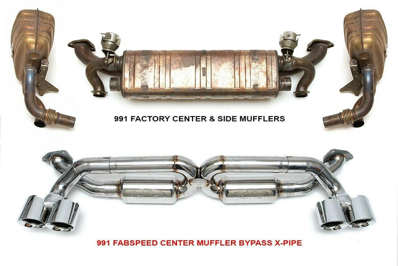 Fabspeed Supersport X-Pipe Exhaust 2012-16 Porsche 911 Carrera 991