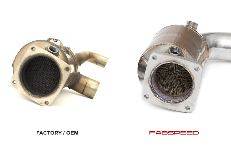 Fabspeed 200 Cell Catalytic Converters 2017-19 Porsche 991.2 Carrera (Base Exhaust)