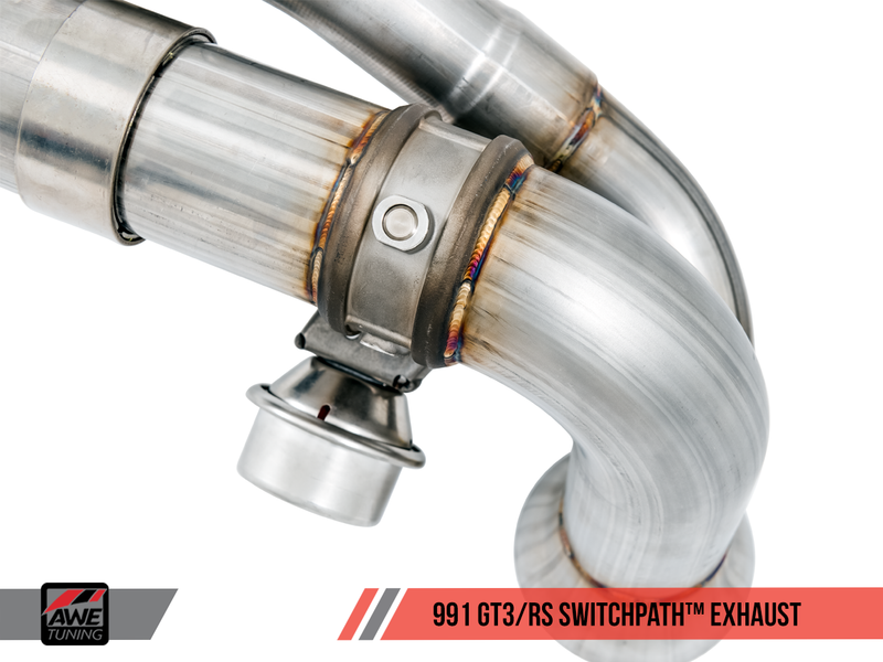 AWE SwitchPath Exhaust w/4" Chrome Tips 2010-19 Porsche 911 GT3/GT3RS (997/991)