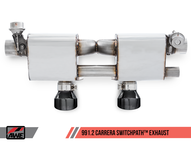 AWE SwitchPath Exhaust w/4" Chrome Tips 2017-19 Porsche 911 Carrera/S (w/PSE) 991.2