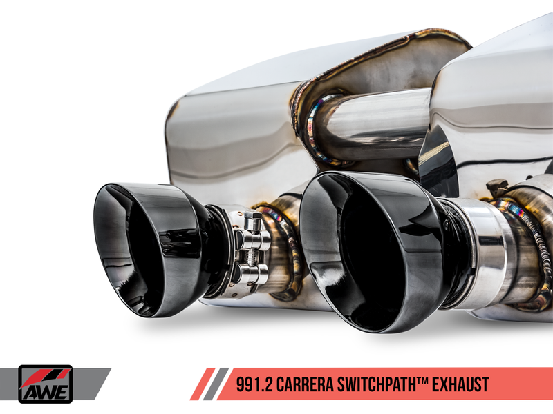 AWE SwitchPath Exhaust w/4" Chrome Tips 2017-19 Porsche 911 Carrera/S (w/PSE) 991.2