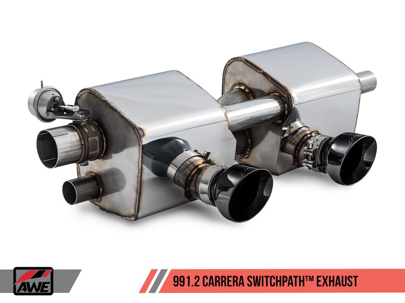 AWE SwitchPath Exhaust w/4" Chrome Tips 2017-19 Porsche 911 Carrera/S (w/PSE) 991.2