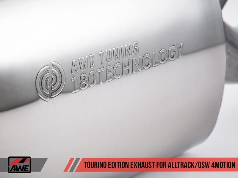 AWE Touring Exhaust w/4" Chrome Tips 2015-17 Volkswagen Mk7 Golf Alltrack/Sportwagen 4Motion