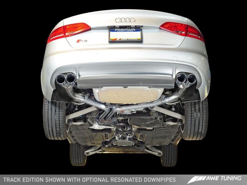 AWE Tuning Audi B8 / B8.5 S4 3.0T Track Edition Exhaust - Diamond Black Tips (90mm) - MGC Suspensions