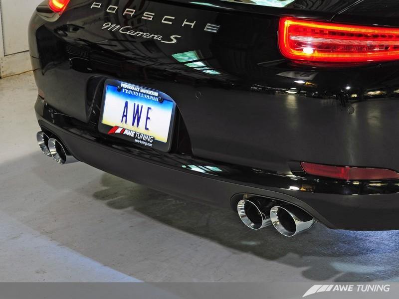 AWE Tuning Porsche 991 SwitchPath Exhaust for Non-PSE Cars Chrome Silver Tips - MGC Suspensions