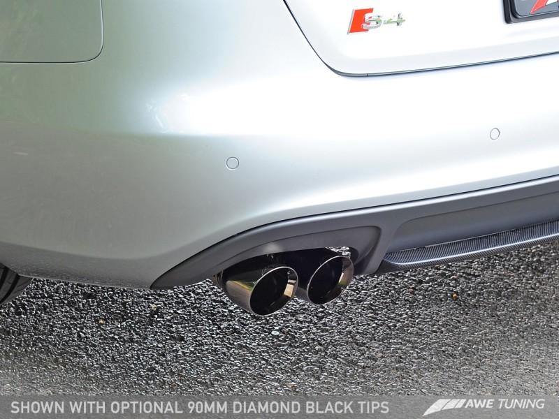 AWE Tuning Audi B8 / B8.5 S4 3.0T Track Edition Exhaust - Diamond Black Tips (90mm) - MGC Suspensions