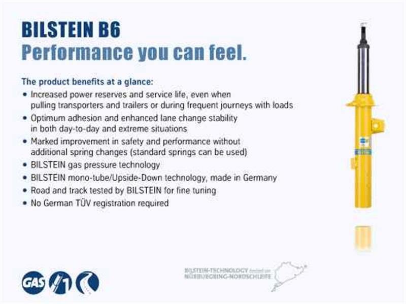 Bilstein B8 Series 15 Audi A3 Quattro / 15 Volkswagen GTI, Golf Rear 36mm Monotube Shock Absorber - MGC Suspensions