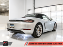 AWE Tuning Porsche 718 Boxster / Cayman Touring Edition Exhaust - Chrome Silver Tips - MGC Suspensions