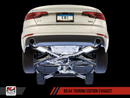 AWE Tuning Audi B9 A4 Touring Edition Exhaust Dual Outlet - Chrome Silver Tips (Includes DP) - MGC Suspensions