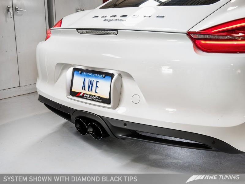 AWE Tuning Porsche 981 Performance Exhaust System - w/Diamond Black Tips - MGC Suspensions