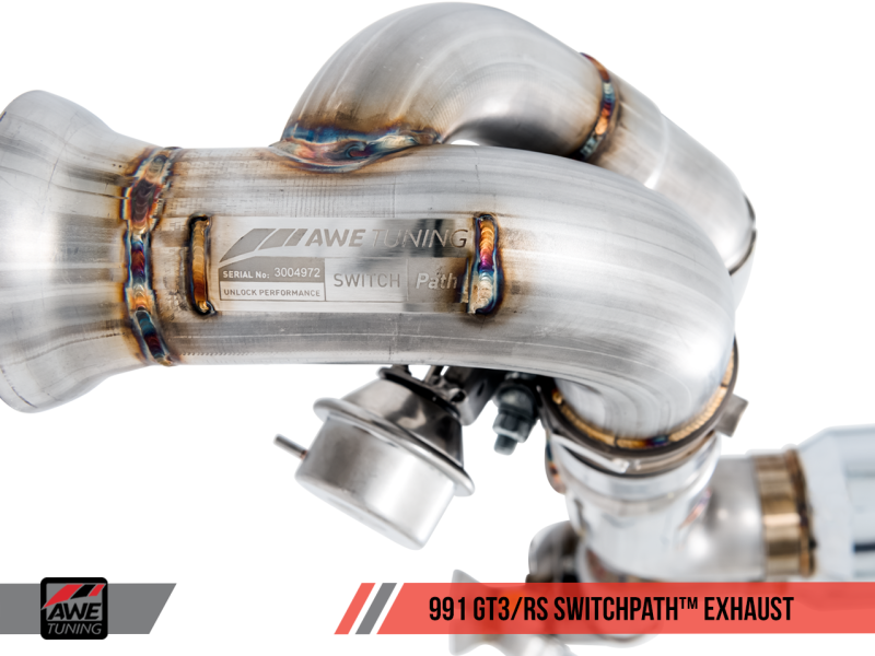 AWE Tuning Porsche 991 GT3 / RS SwitchPath Exhaust - Chrome Silver Tips - MGC Suspensions