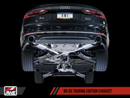 AWE Tuning Audi B9 A5 Touring Edition Exhaust Dual Outlet - Diamond Black Tips (Includes DP) - MGC Suspensions
