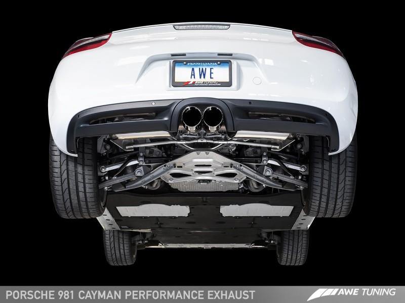 AWE Tuning Porsche 981 Performance Exhaust System - w/Diamond Black Tips - MGC Suspensions