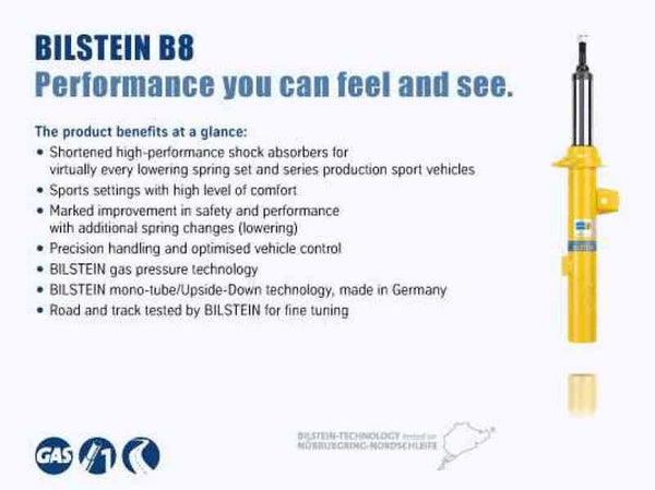 Bilstein B8 Performance Audi A4 2006-2002 / A4 Quattro 2006-2002 Rear Monotube Shock - MGC Suspensions