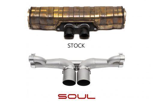 SOUL Performance Porsche 991 GT3 / 911R Center Muffler Bypass Exhaust - MGC Suspensions