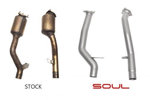 SOUL Performance Porsche 958 Cayenne Secondary Cat Bypass Pipes - MGC Suspensions