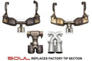 SOUL Performance 2005-08 Porsche 987.1 Boxster / Cayman Bolt-On X-Pipe With Tips-SOUL Performance-MGC Suspensions