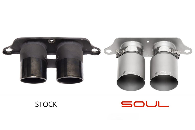 SOUL Bolt-On Exhaust Tips 2014-19 Porsche 991.1/991.2 GT3/GT3RS