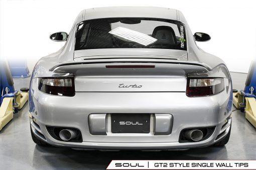 SOUL Performance Porsche 997.1 Turbo GT2 Style Bolt On Exhaust Tips - MGC Suspensions