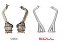 SOUL Performance Porsche 2020+ 718 GT4 / Spyder or Cayman GTS Competition Over Axle Pipes-SOUL Performance-MGC Suspensions