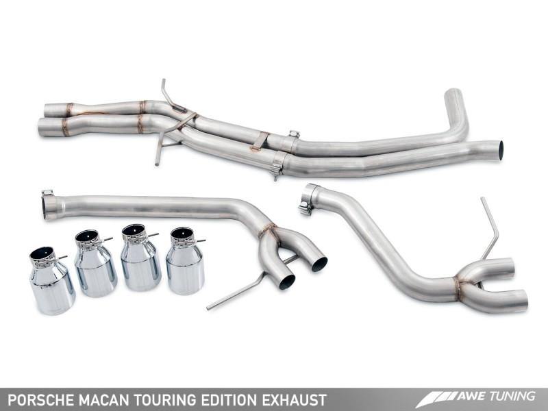 AWE Tuning Porsche Macan Touring Edition Exhaust System - Diamond Black 102mm Tips - MGC Suspensions