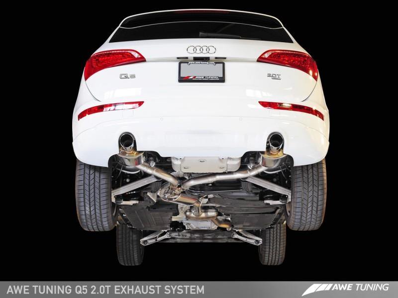 AWE Tuning Audi 8R Q5 2.0T Touring Edition Exhaust - Diamond Black Tips - MGC Suspensions