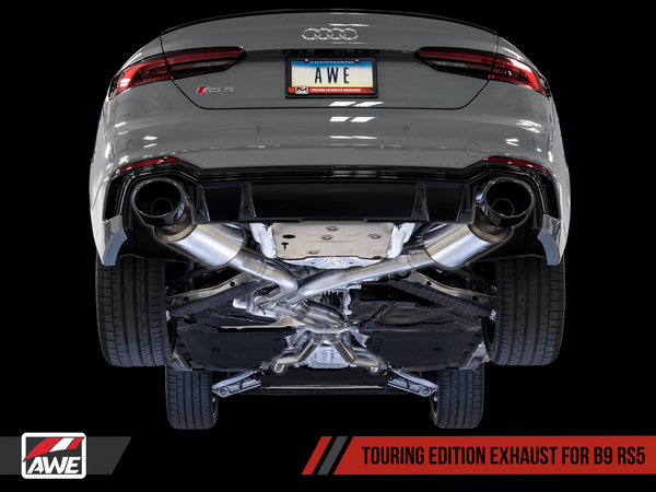 AWE Tuning 2018-19 Audi RS5 B9 Touring Edition Exhaust System with Diamond Black Tips (Resonated For Performance Catalyst)-MGC Suspensions