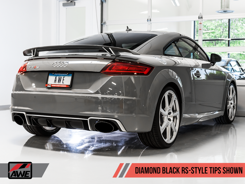 AWE Tuning 2018-19 Audi TT RS 2.5 Turbo Track Edition Exhaust with 180mm Diamond Black RS Style Tips-MGC Suspensions