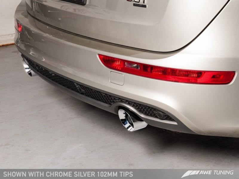 AWE Tuning Audi 8R Q5 3.2L Non-Resonated Exhaust System (Downpipe-Back) - Polished Silver Tips - MGC Suspensions