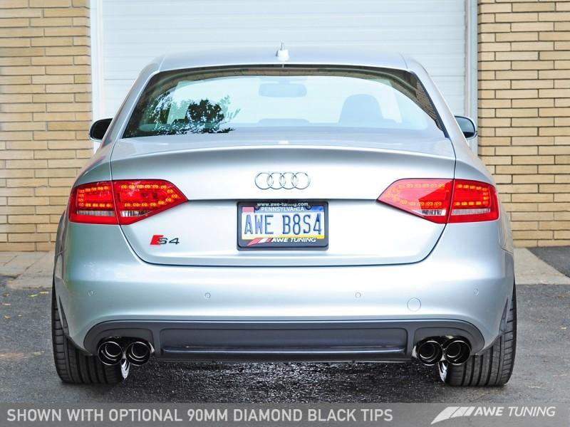 AWE Tuning Audi B8 / B8.5 S4 3.0T Track Edition Exhaust - Diamond Black Tips (90mm) - MGC Suspensions