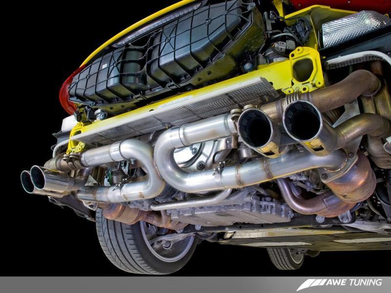 AWE Tuning Porsche 991 SwitchPath Exhaust for Non-PSE Cars Chrome Silver Tips - MGC Suspensions