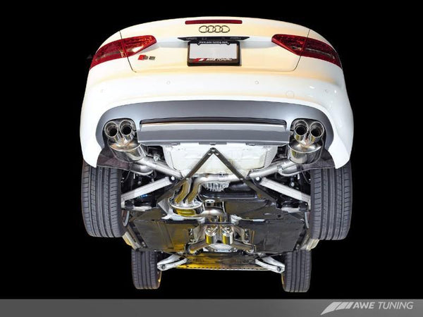 AWE Tuning B8 / B8.5 S5 Cabrio Touring Edition Exhaust - Non-Resonated - Diamond Black Tips - MGC Suspensions