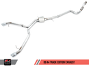 AWE Tuning Audi B9 A4 Track Edition Exhaust Dual Outlet - Chrome Silver Tips (Includes DP) - MGC Suspensions