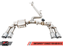 AWE Tuning 2015-20 Audi S3 (8V) SwitchPath Exhaust System with 102mm Chrome Silver Tips.-MGC Suspensions